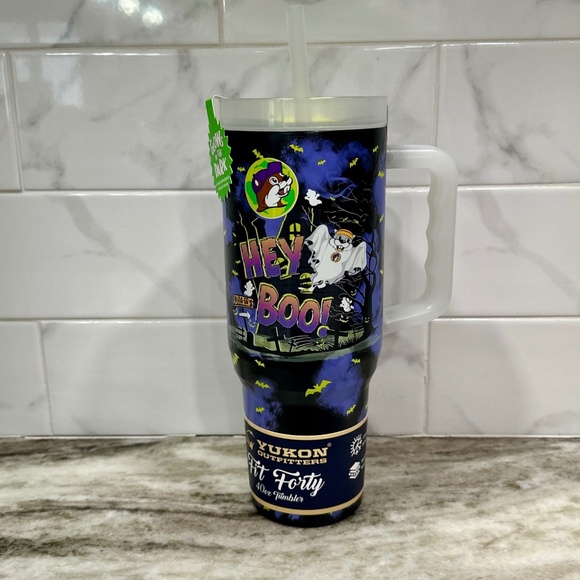 2024 Buc-ees Halloween Tumbler 40oz Hey Boo! Glow In Dark Bucees Travel Mug Cup - Picture 1 of 10